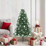 VidaXL Pom de Crăciun artificial pre-iluminat Verde 150 cm PVC 3397003