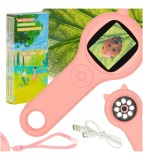 Microscop digital educativ pentru copii, 500x, 2 MP, USB, Roz