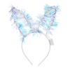 Bentită Deghizare Crăciun, Model Urechi, Tinsel Holografic, LED, Multicolor, 3 Baterii LR44 Incluse, Oem