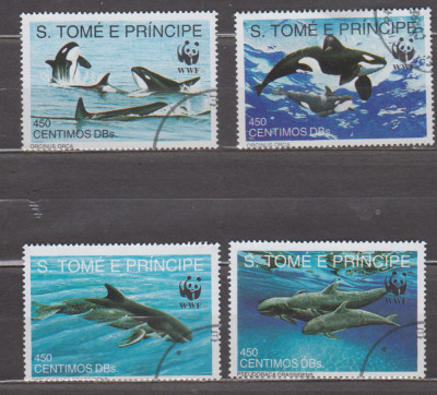 A12 S5 4 - Timbre foarte vechi - Sao Tome e Principe - balene foto