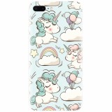 Husa silicon pentru Apple Iphone 8 Plus, Unicorns And Clouds