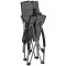 Scaune pliante 2 buc. Material textil gri - 7