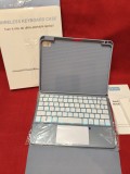 Husă cu Tastatură pentru iPad Air 11", Detașabilă, Iluminată, cu Trackpad &ndash; Albastru