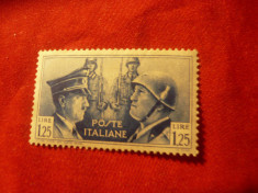 2Timbre Italia 1941 - Hitler si Musolini , val. 1,25Lire ,si 20 C foto