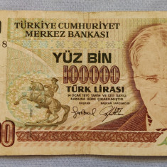 Turkey / Turcia - 100 000 Lire (1970) sF27