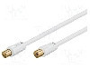 Cablu adaptor coaxiala 9,5mm mufa, coaxiala 9,5mm priza, 5m, 75&Omega;, Goobay - 67285