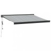 Copertina retractabila antracit/alb, 3,5x2,5 m, textil/aluminiu