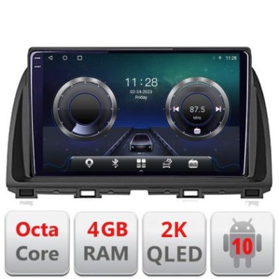 Navigatie CX-5 2012-2015 C-212 Android Octa Core Ecran 2K QLED GPS 4G 4+32GB 360 KIT-212+EDT-E410-2K CarStore Technology foto