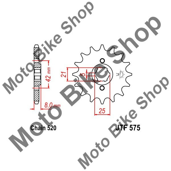 MBS Pinion fata 520 Z15, Cod Produs: JTF57715