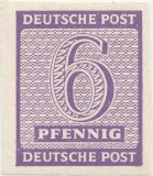 1945, 6 Pfennig - Numeral - Ocupația sovietică &icirc;n Saxonia de Vest - Germania