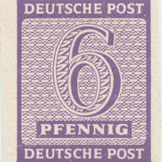 1945, 6 Pfennig - Numeral - Ocupația sovietică în Saxonia de Vest - Germania