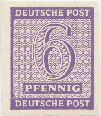 1945, 6 Pfennig - Numeral - Ocupația sovietică &amp;icirc;n Saxonia de Vest - Germania foto