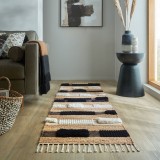 Cumpara ieftin Covor traversa Medina Blocks Negru 60x230 cm, Flair Rugs