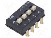 Intrerupator DIP, 2 pozitii, montare SMT, 4 sectiuni, OMRON OCB - A6SN4104