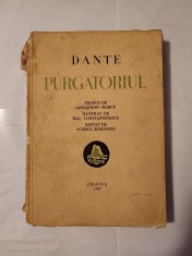 Dante - Purgatoriul (trad. Alexandru Marcu; ilustrații Mac Constantinescu; 1937) (vezi descriere)