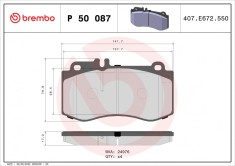 BREMBO P 50 087 PRIME LINE set placute frana,frana disc