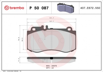 BREMBO P 50 087 PRIME LINE set placute frana,frana disc foto