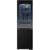 Combina frigorifica LG GBG5160CEV, 349 l, No Frost, InstaView, Compresor Smart Inverter, Wi-Fi, Door Cooling+, Clasa C, H 186 cm, Negru