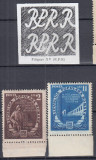 ROMANIA 1951 LP 292 a PLANUL CINCINAL FILIGRAN SCHIMBAT SERIE MNH, Nestampilat