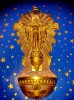 Stativ Bronz Aurit Apa Sfiintita Hristos Sec. XX Antichitate Religioasa Colectie