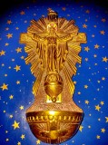 Stativ Bronz Aurit Apa Sfiintita Hristos Sec. XX Antichitate Religioasa Colectie