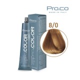 Vopsea de par profesionala 8/0 Pro.co 100ml
