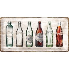Placa metalica - Coca Cola - Evolution - 25x50 cm foto