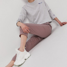 Champion Pantaloni 113801 femei, culoarea roz,