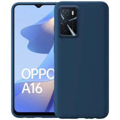 Husa Cover Silicon Slim Mat pentru Oppo A16 Albastru foto