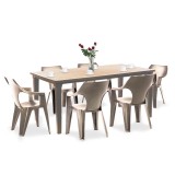 Cumpara ieftin Set de mobilier de grădină Fuante 6+1 &icirc;n culoarea cappuccino