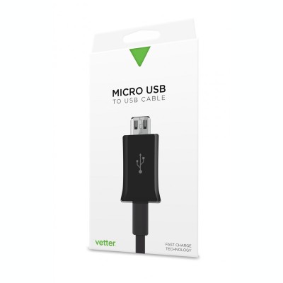 Cabluri si Adaptoare Vetter Micro USB Fast Charging and Data Cable, Vetter Black foto