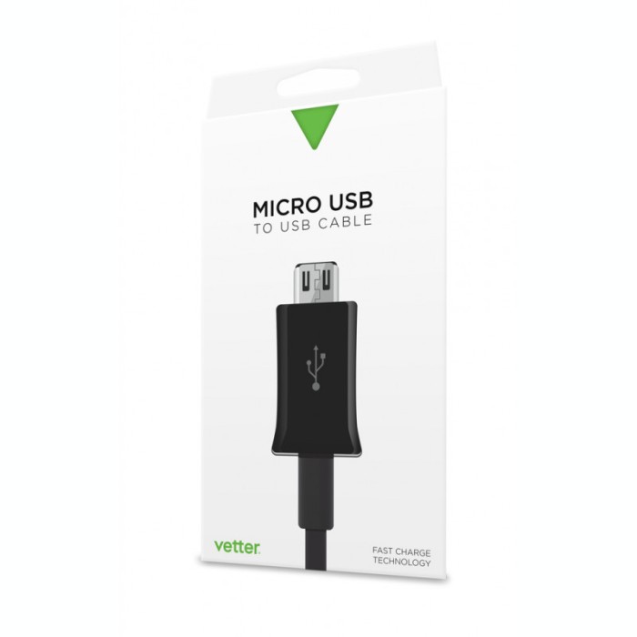Cabluri si Adaptoare Vetter Micro USB Fast Charging and Data Cable, Vetter Black