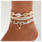 Cumpara ieftin Set 7 Brățări Boho de Plajă cu Mărgele și Pandantiv Stea de Mare - 290339