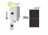 Kit sistem fotovoltaic 4 kW hibrid monofazat, invertor Huawei si 10 panouri fotovoltaice Jinko Solar 425W