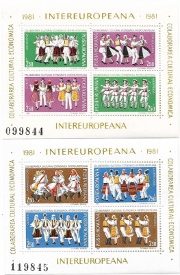 Colitele Colaborarea Cultural - Economica Intereurop. (2 blocuri), 1981 - NEOBL. foto