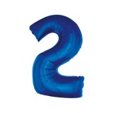 Balon folie sub forma de cifra, culoare albastra 92 cm-Tip Cifra 2
