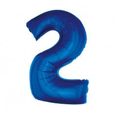 Balon folie sub forma de cifra, culoare albastra 92 cm-Tip Cifra 2