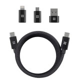Edizard - Data Cable (EZ820102150) - Type-C to Type-C, 240W, Magnetic Charging, Stack Coiled, 480Mbps, 1.5m - Black
