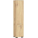 Dulap baie tip coloana cu 2 usi si 5 rafturi, PAL laminat, 30x30x140 cm, stejar artisan Household NewTrend