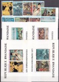 Rwanda 1980 pictura impresionisti MI 1059-1067 + 4 bl. 90-93 MNH