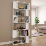 VidaXL Bibliotecă/Separator cameră, alb, 80x24x192 cm, lemn prelucrat