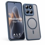 Husa pentru Motorola Edge 70, Matte MagSafe, Protectie 360, Anti-Soc, Protectie Camera, Albastru