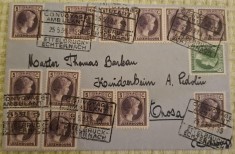 Luxembourg scrisoare - stampile multiple foto