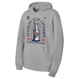 Florida Panthers hanorac cu glugă pentru copii 2025 Stanley Cup Champions Locker Room gray - Dětsk&eacute; M (9 - 11 let)