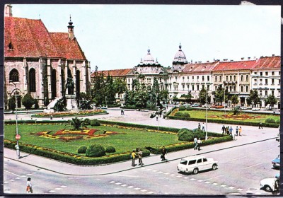 AMS - ILUSTRATA 104 CLUJ-NAPOCA - PIATA LIBERTATII 1977 RSR, CIRCULATA foto