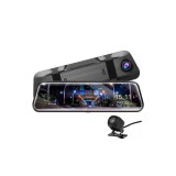 Camera Video de Bord, Auto, Tip Oglinda Retrovizoare, 1080p, Camera Marsarier, Display LCD Touch Screen FHD 9.66 inch, 12 Mpx, G Senzor