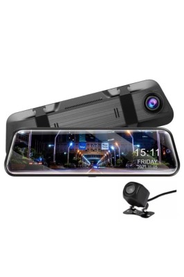 Camera Video de Bord, Auto, Tip Oglinda Retrovizoare, 1080p, Camera Marsarier, Display LCD Touch Screen FHD 9.66 inch, 12 Mpx, G Senzor foto