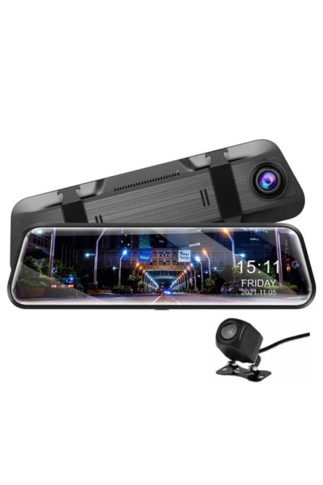Camera Video de Bord, Auto, Tip Oglinda Retrovizoare, 1080p, Camera Marsarier, Display LCD Touch Screen FHD 9.66 inch, 12 Mpx, G Senzor