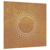 Cumpara ieftin Decor perete de gradina 55x55 cm design soare otel Corten