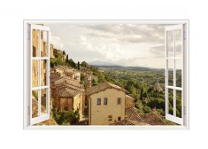 Autocolant decorativ, Fereastra, Multicolor, 83 cm, 670STC foto